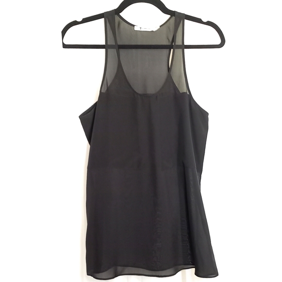 T by Alexander Wang black silk tank top - Picture 2 of 7